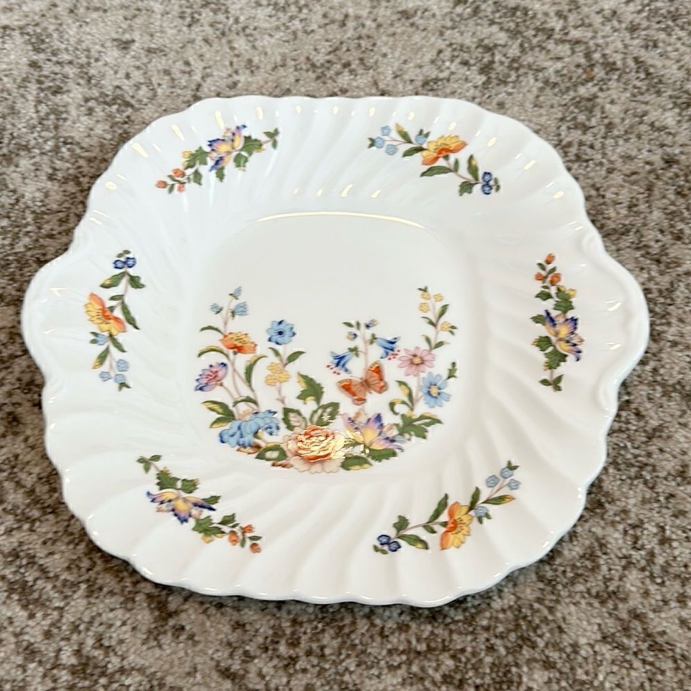 AYNSLEY VTG Flora Cottage Garden English Bone China Plate